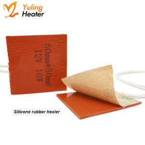 4 plaques chauffantes flexibles en caoutchouc silicone 12V 10W, 50*50mm, élément chauffant <span class=keywords><strong>électrique</strong></span> avec adhésif 3M - Product Image 3