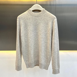 Pull en maille polaire à col en V chaud et décontracté Loro Luxury Autumn Piana 100% coton bleu marine pour homme - Product Image 3