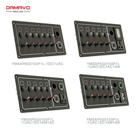 DAMAVO Panneau de commutation à bascule 4 voies 12V personnalisé avec connecteur, conforme CE-LVD UE, sécurité basse tension, pour applications marines