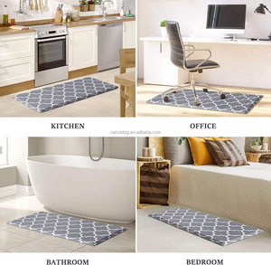 Tapis de cuisine confortables et rembourrés en PVC, mousse à mémoire de forme, anti-fatigue, antidérapants, design moderne, lavables, imperméables, épaisseur moyenne - Product Image 5