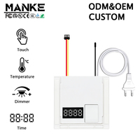 Interruptor Táctil con Sensor de Luz para Espejo, LED Inteligente de Alta Sensibilidad de 12W, con Pantalla de Hora y Temperatura, 110V 220V, Inductivo