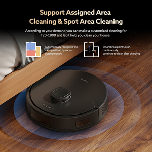 Aspirateur robot automatique rechargeable 3-en-1 intelligent tout-en-un avec aspiration de 2000 Pa et nettoyage des bords - Product Image 4