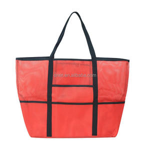 Custom Mesh Beach Bag Swimming Washing Clothes Storage Shoulder Bags for Toys Towels Portable <strong>Beachbag</strong> Large Capacity Handbag - Product Image 2
