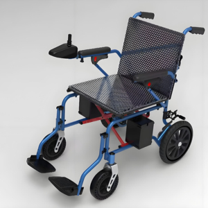 Xe lăn điện có khung thép carbon cấp độ gấp gọn, hai động cơ dành cho người cao tuổi - Product Image 2