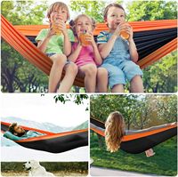 Hamac en nylon parachute léger orange Balançoire pour randonnée Hamac de plage