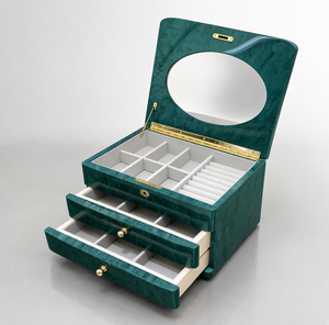 Caja de Madera Personalizada para Empaque, Caja de Madera MDF con Acabado Lacado Piano y Espejo para Guardar Anillos, Collares, Pulseras y Joyas, Venta al Por Mayor - Product Image 3
