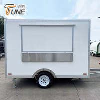 Remorque alimentaire mobile de luxe pour l'extérieur, intérieur en acier inoxydable, chariot de restauration rapide pour snacks et frites, certifié CE