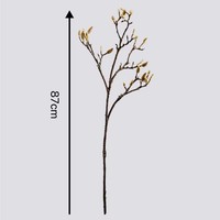 Vente chaude Branche de magnolia artificielle en soie de 87 cm Fleur de bourgeon Polyvalente Maison Noël Saint-Valentin Diplôme Halloween