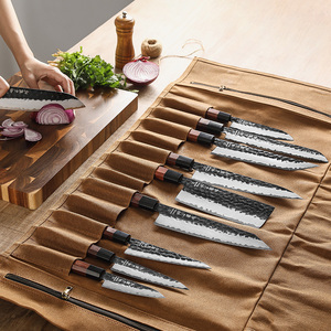 Tas koki gulung pisau, kantung penyimpanan kanvas portabel beberapa warna kustom dapat diatur - Product Image 2