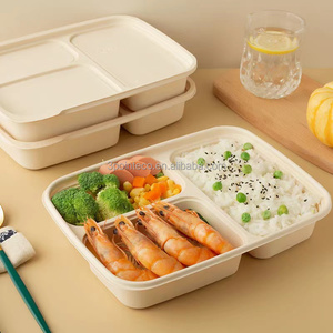 Gran oferta, caja Bento de plástico desechable biodegradable ecológica personalizada para llevar y embalaje de entrega de <span class=keywords><strong>comida</strong></span> rápida - Product Image 2