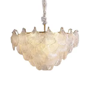 Shell living room lamp designer creative personality chandelier modern French light luxury glass