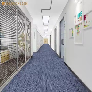 Azulejos cuadrados de oficina comercial de polipropileno con patrón impreso en 3D personalizado con respaldo de PVC - Product Image 2
