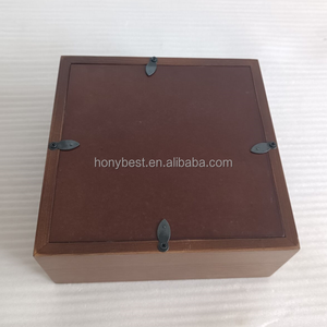 다크 월넛 컬러 섀도우 박스 액자 깊은 나무와 유리 디스플레이 케이스 유품 메모리 박스 웨딩, 메달 벽 테이블 - Product Image 5