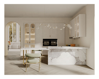Designs de cuisines modulaires laquées de style européen moderne, fabrication en Chine