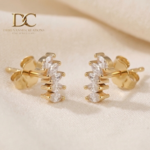 Pendientes de Diamantes Cultivados en Laboratorio con Certificación IGI, Oro Sólido de 14 Quilates, Corte Brillante Marquise, Joyería Personalizada para Mujer - Product Image 3