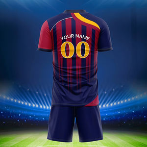 Yüksek Kaliteli Yetişkin Futbol Forması, Logo ve Numaralarla Özelleştirilmiş, Dijital Baskı, Hızlı Kuruyan Spandeks/Polyester Yazlık Futbol Üniforması - Product Image 6