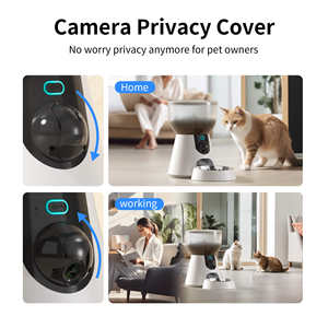 Petwant 4L Smart Wifi Remote App Control Économiser les factures d'électricité Stockage de nourriture pour chiens Mangeoire automatique pour animaux de compagnie avec bol en acier inoxydable - Product Image 4