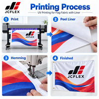 Tissu en maille polyester pour drapeau avec doublure pour impression UV à solvant écologique, pour poteau de drapeau, utilisation intérieure et extérieure