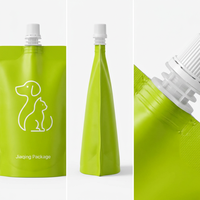 Pochette souple autoportante mignonne avec bec verseur, de qualité alimentaire, résistante à l'humidité et durable, pour aliments pour animaux, vodka, eau minérale, bière et champagne
