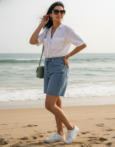 ชุดเดรสชายหาดผู้หญิงน้ำหนักเบาสวมใส่สบายสไตล์ลำลองเนื้อผ้าพลิ้วไหวสำหรับใช้ในช่วงฤดูร้อนทุกวัน - Product Image 4