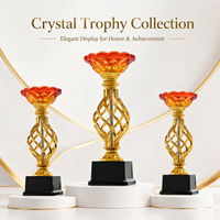 Trophée en cristal personnalisé élégant, gravure au laser, récompense en cristal