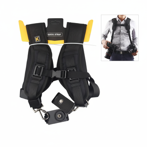 K&F Concept Dual <b>Camera</b> Harness Nylon 7Cm Professional Photography Shoulder <b>Strap</b> For DSLR Camcorder - Product Image 1