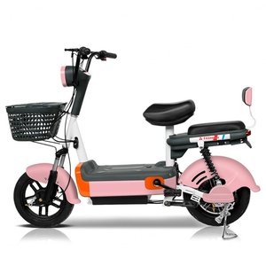 Women's Electric Bicycle 350W Brushless Motor 48V12A Portable 350W Electric Scooter <b>Cheap</b> Steel Lead Acid Battery E Bike - Product Image 3