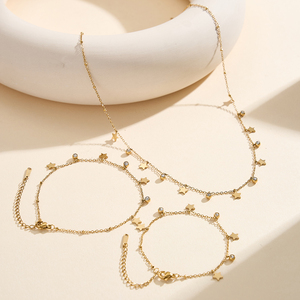 MILO MLSTMB20 Minimalist Star Zircon Charm Bracelet Waterproof 18K Gold Plated Stainless Steel <strong>Jewelry</strong> for Women New Arrival - Product Image 5