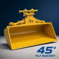 Godet basculant RB pour excavatrice lourde, pour travaux marins, débris de construction, talus, OEM NM400 Q460 CE ISO Marine SGS Grading, 1-50 tonnes