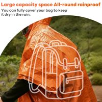 Poncho de pluie d'urgence en feuille thermique imperméable et coupe-vent portable pour la randonnée, le camping et la préparation aux catastrophes