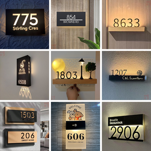 Modern Illuminated LED Door Number Wall <strong>Plaque</strong> <strong>for</strong> Advertising Decoration IP65 Waterproof <strong>for</strong> <strong>House</strong> Property Companies Hospitals - Product Image 2