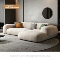 Canapé d'angle minimaliste italien moderne, léger et luxueux, résistant aux chats, parfait pour le salon