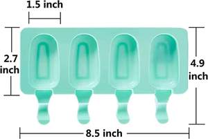 Moldes de silicona para paletas de helado, 4 cavidades - Product Image 4