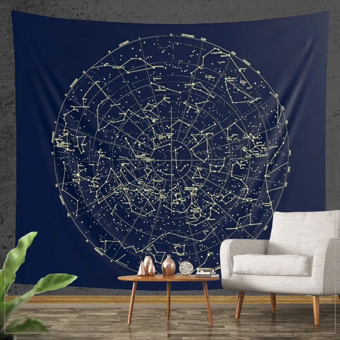 Constellation Map Divination Wall Art Creativity Blanket Home Decoration Tapestry