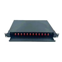 Panneau de brassage fibre optique LC Duplex 1U 19 pouces 24 cœurs, avec cadre de distribution ODF coulissant et panneau de brassage LC Duplex entièrement équipé