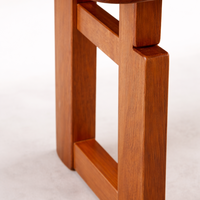 Table à manger en bois massif - Design minimaliste pour appartement et usage domestique - Construction durable