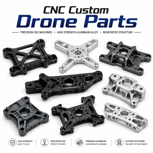 OEM Factory Direct Stainless Steel UAV & FPV Drone Parts with Custom CNC Machining and Wire EDM for Aerospace Applications