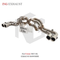 Système d'échappement droit en acier inoxydable ING Direct Bolt-on Cat-Back pour Ferrari 360 3.6L 63mm – Pièces haute performance en gros