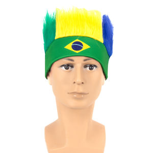 Bandeau poilu patriotique rouge blanc bleu Fans chapeau de perruque pour le 4 juillet accessoires fête de l'indépendance célébrations <span class=keywords><strong>Costume</strong></span> de fête - Product Image 5