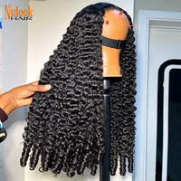 Peluca de Cabello Humano Natural 100% Virgen Birmano Ondulado Profundo, 40 Pulgadas, HD, Encaje Delgado, Ondas Profundas, 13x6, Peluca Frontal Completa de Encaje, Sin Pegamento