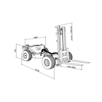 Le nouveau chariot élévateur télécommandé intelligent chariot élévateur hydraulique multifonctionnel à quatre roues peut être soulevé et plié