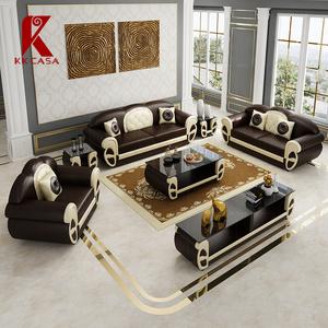 Divano <span class=keywords><strong>in</strong></span> <span class=keywords><strong>Pelle</strong></span> a 3 Pezzi con Braccioli Imbottiti, Seduta Profonda e Confortevole, Artigianale, Set di <span class=keywords><strong>Divani</strong></span> di Lusso Contemporaneo per Soggiorno - Product Image 6