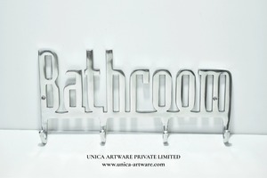 Best Quality Bathroom Word Wall <b>Hook</b> Decorative Aluminum Wall Holder <b>Hook</b> Set for Bathroom <b>Towel</b> Clothes for Sale - Product Image 2