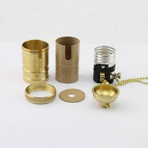 Edison Brass Kéo Chuỗi Đèn Ổ Cắm Threaded Shell 2 <span class=keywords><strong>3</strong></span> <span class=keywords><strong>Way</strong></span> Vintage Bóng Đèn Công Nghiệp Chủ E27 E26 Mặt Dây Chuyền Chiếu Sáng Bộ Phận - Product Image 4