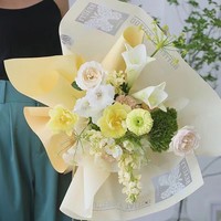 Kertas Pembungkus Bunga Segar DLBZ Grosir Ramah Lingkungan Dapat Digunakan Kembali Tahan Air Motif Kupu-Kupu Mewah Kertas Seni Tahan Lama 58cm*58cm