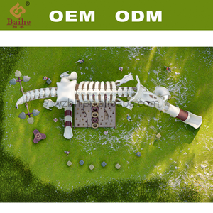 Baihe Chất lượng cao thương mại lớp khủng long loạt sân chơi ngoài trời thiết lập chất lượng trẻ em công viên với lớn nhựa trẻ em của trượt - Product Image 3