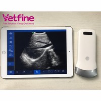 Échographe vétérinaire portable sans fil avec sonde manuelle pour chien, chat, cheval, bétail