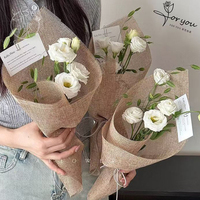 Fleurs en chanvre colorées faites à la main avec une texture de type lin haut de gamme, marque LIHUAYI, pour les arrangements floraux, emballage pour fleuristes