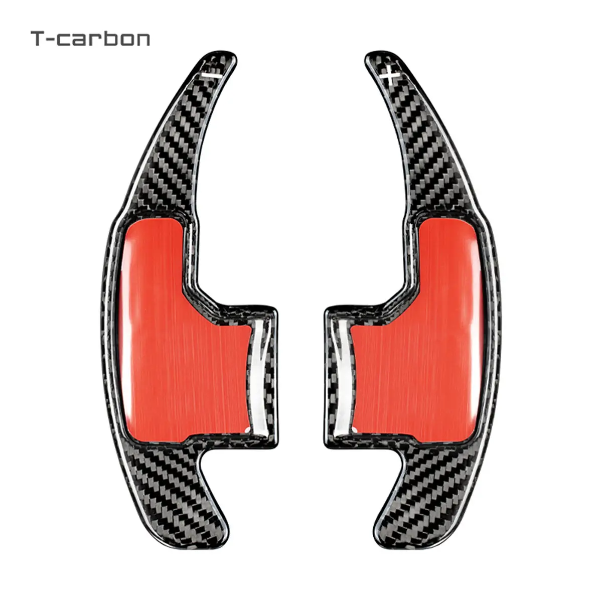 T-carbono Fibra De Carbono Steering paddle extinsion Shift Fit Para Mustang Volante Do Carro Shifting Paddles Kit acessórios