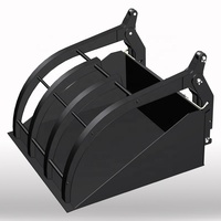 Godet d'excavatrice en gros, godet de terrassement pour chariot élévateur, équipement de déchargement monté sur fourche, godet d'attache pour chariot élévateur